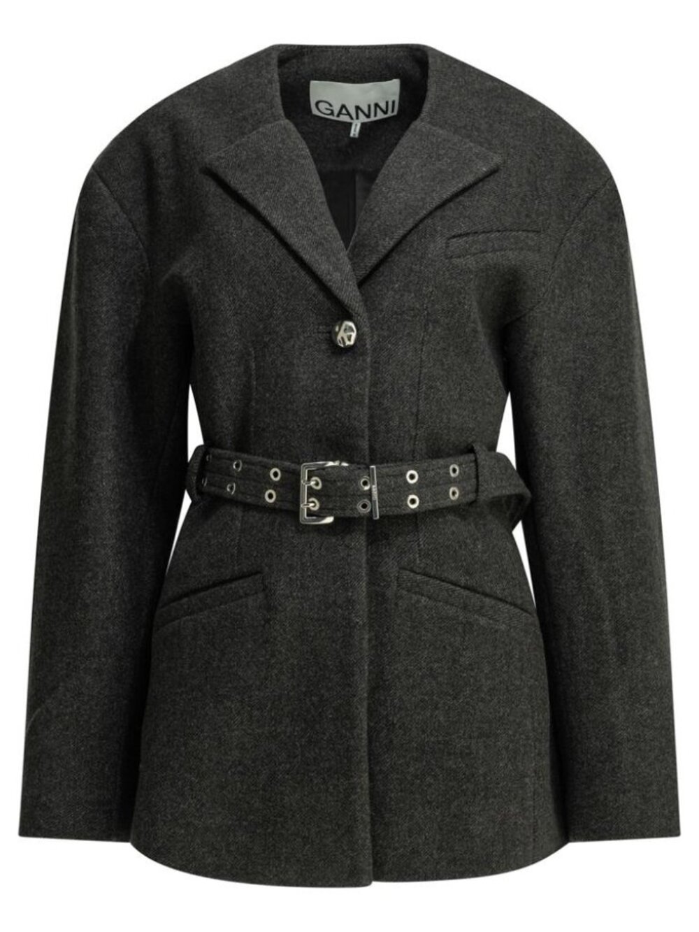 Ganni Lightweight Wool Jacket Tag Size 38 Women